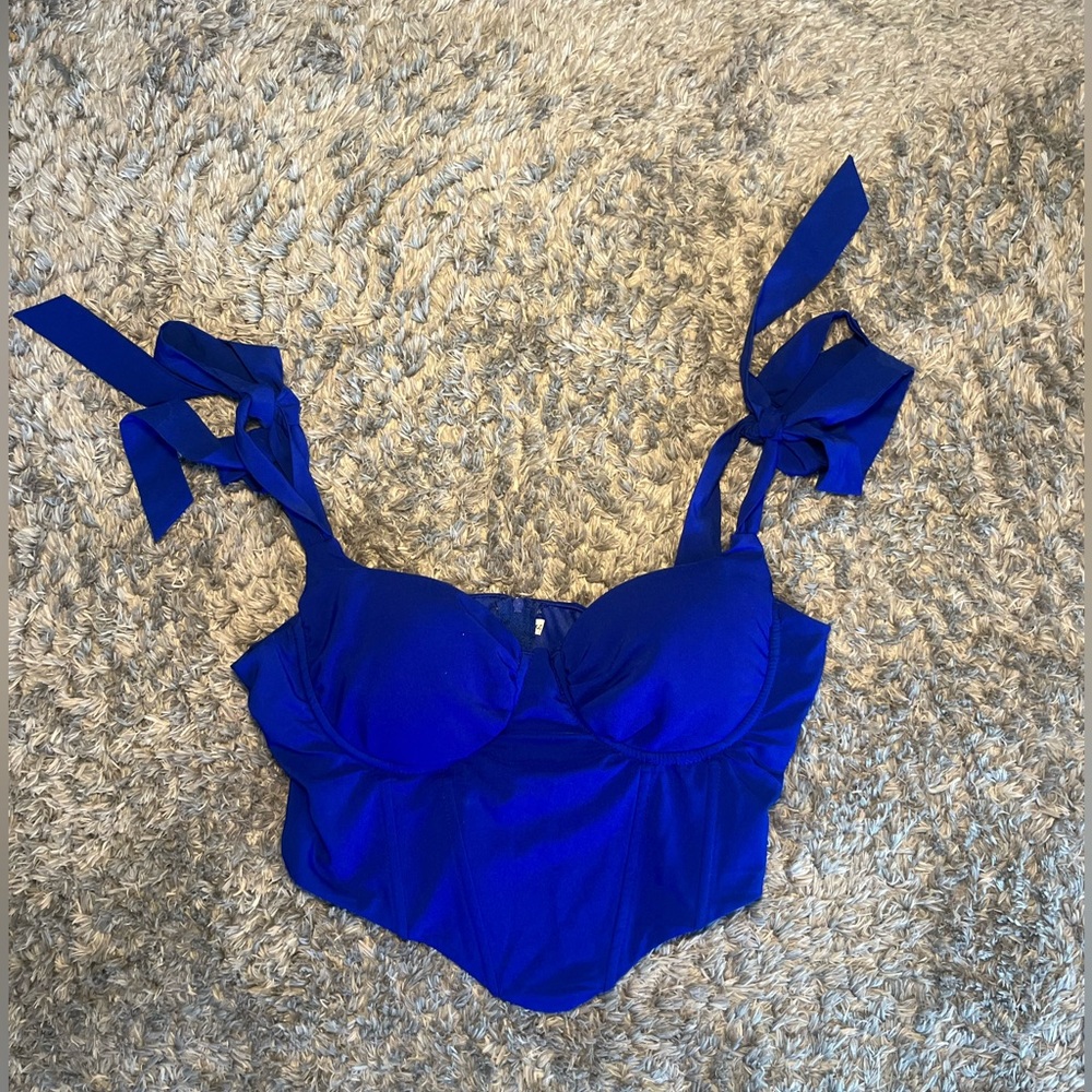 Blue Corset Top